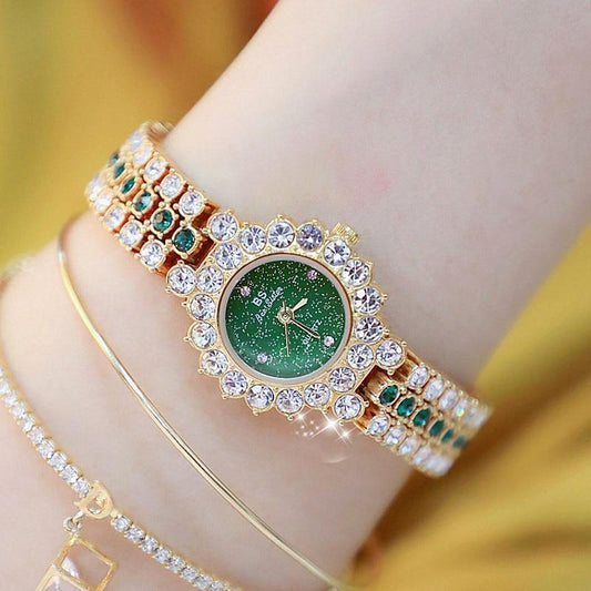 Hombeli [Bee Sister] Famous Flower Crystal Diamond Ladies Watch